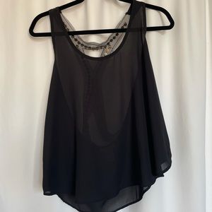 Body central studded tank top